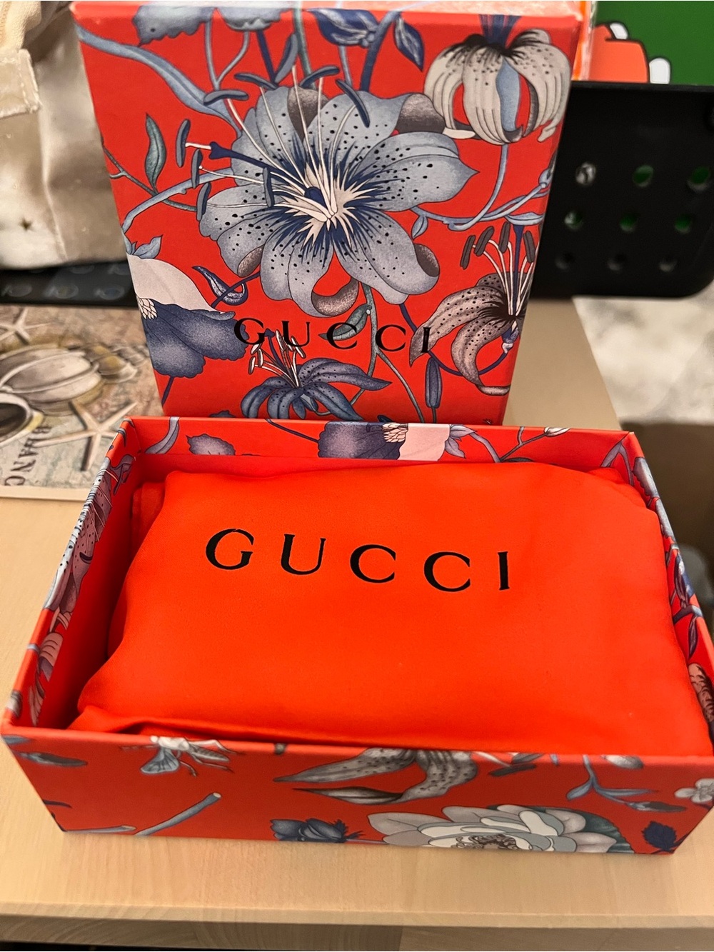 LIMITED JAPAN EDITION Gucci GG Marmont Flora Bifold Wallet-NEW - Picture 5 of 8